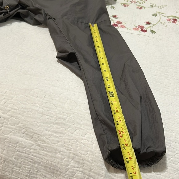 Moncler Drawstring Waist Technical Windbreaker Jacket Medium Brown Gold Hoodie - Picture 13 of 17